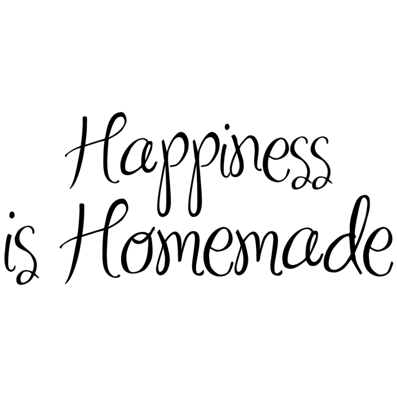 Muursticker Happiness is Homemade 