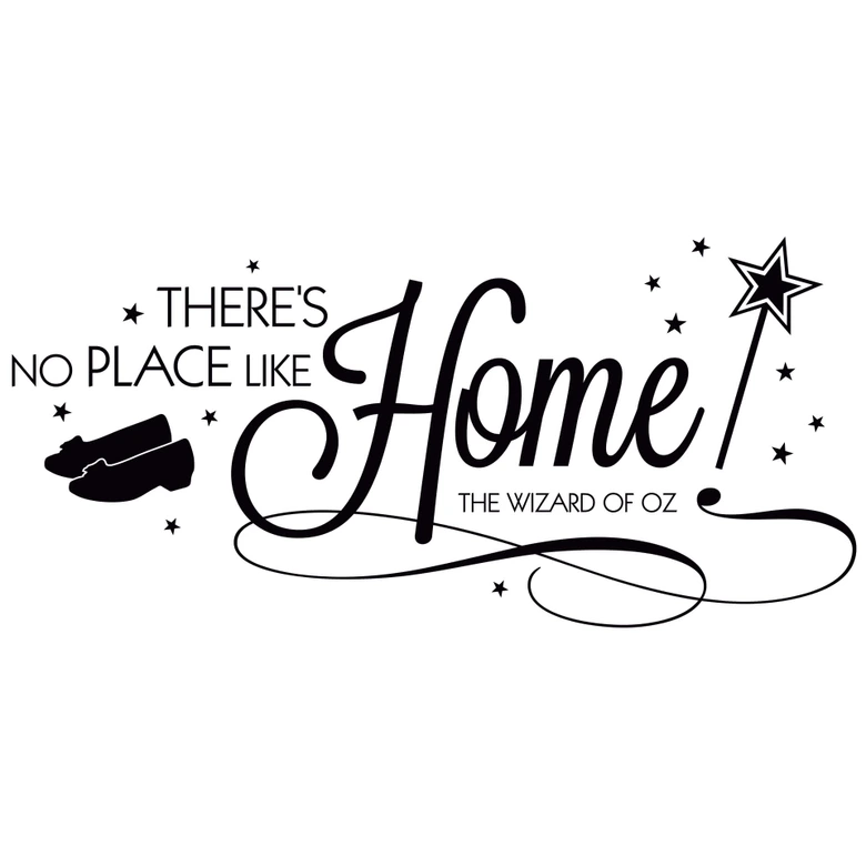 Muursticker There\'s no place like home 