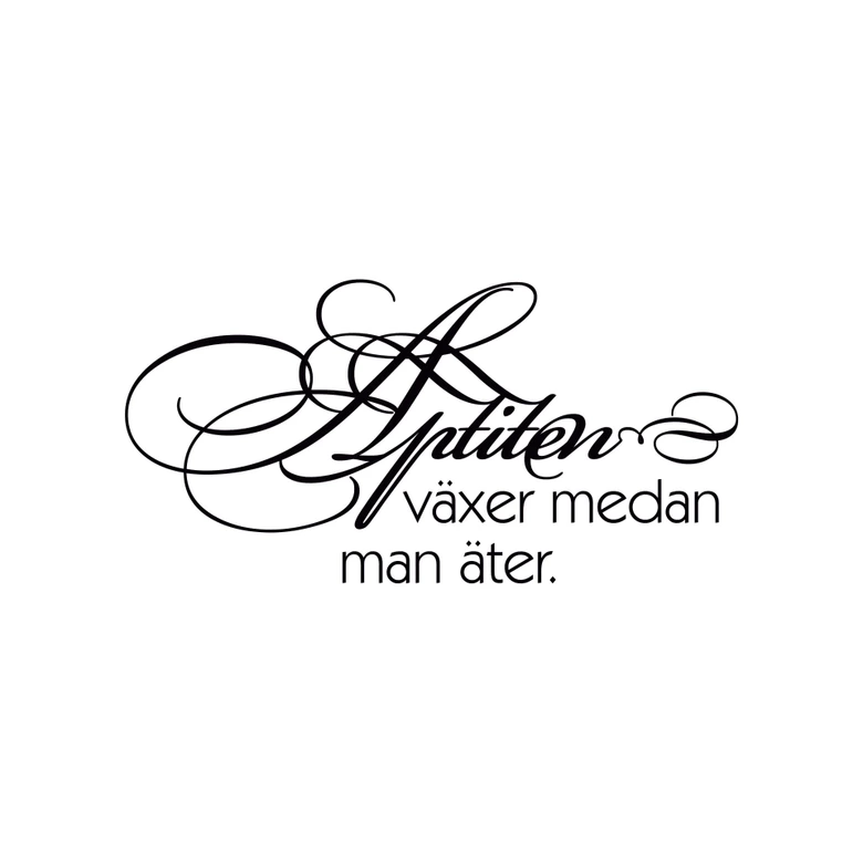 Wandtattoo Aptiten växer medan man äter 