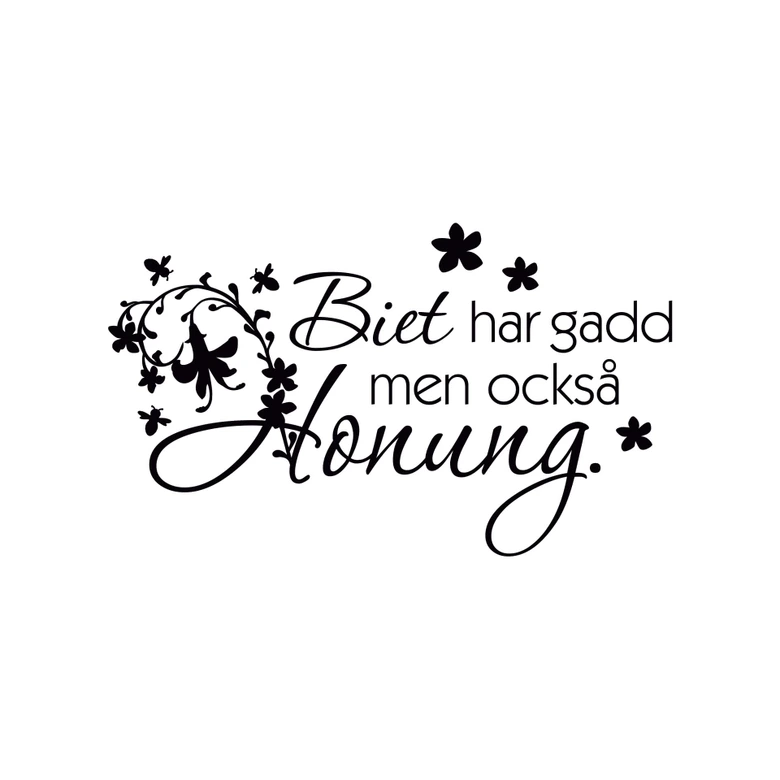 Wandtattoo Biet har gadd men också honung 