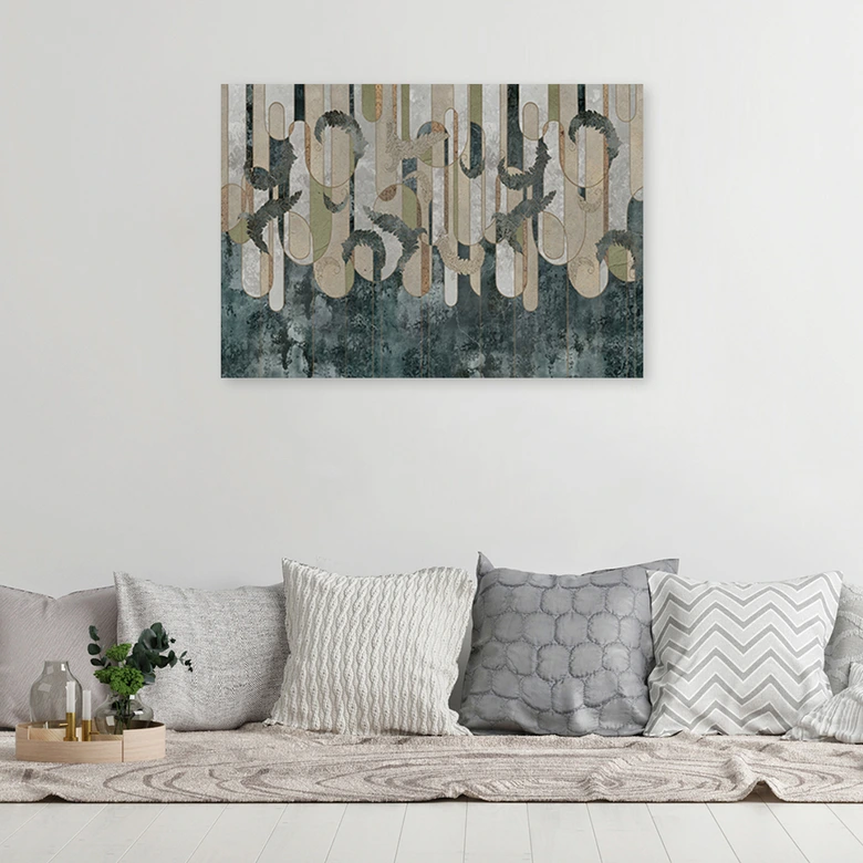 Canvasbillede, Boho planter abstrakt 