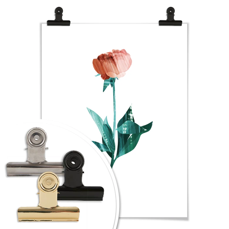 Poster Goed Blauw - La rose 