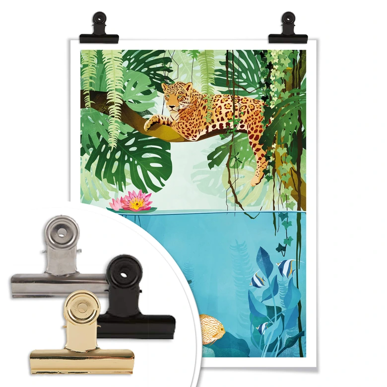 Poster Goed Blauw - Tiger im Dschungel 