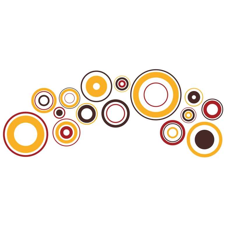Retro Discs Orange Wall sticker 