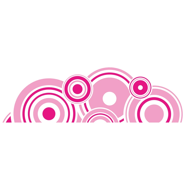 Muursticker Retro Boog Roze 