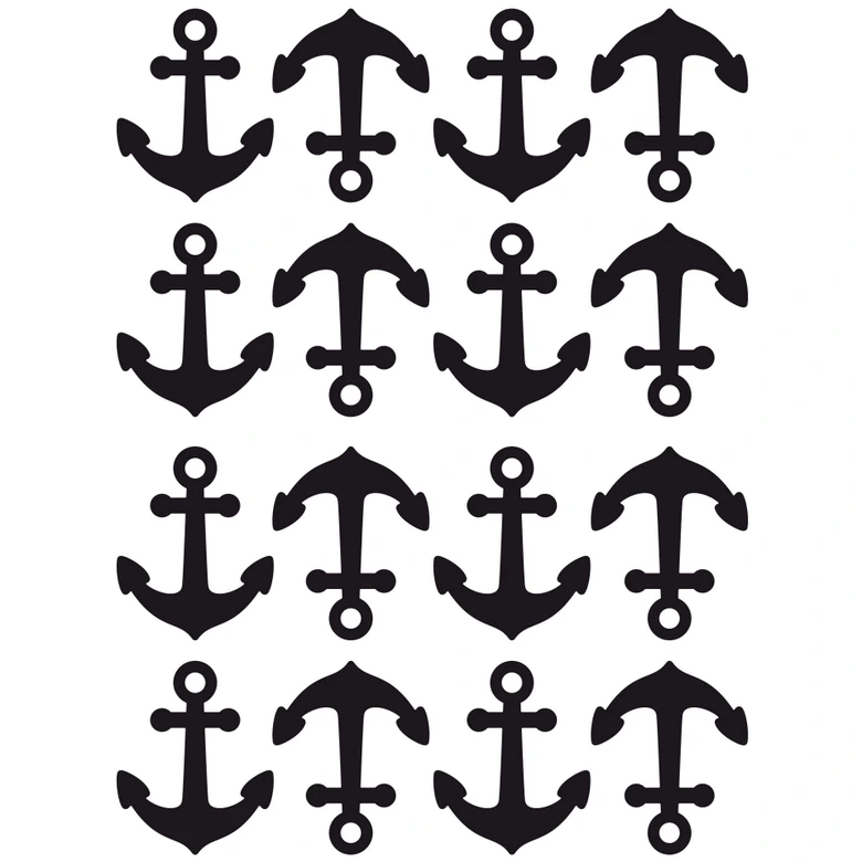 Wandtattoo Anker Set 