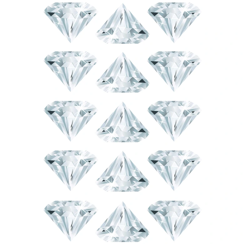 Wall sticker set diamonds 