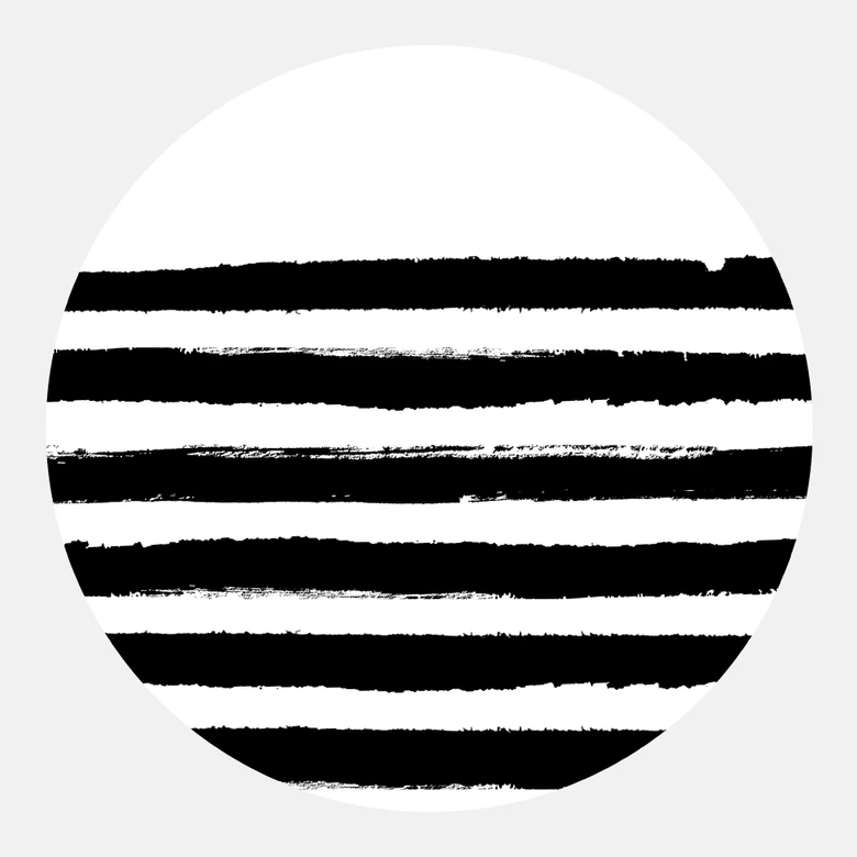 Wandtattoo - Black lines - Rund 