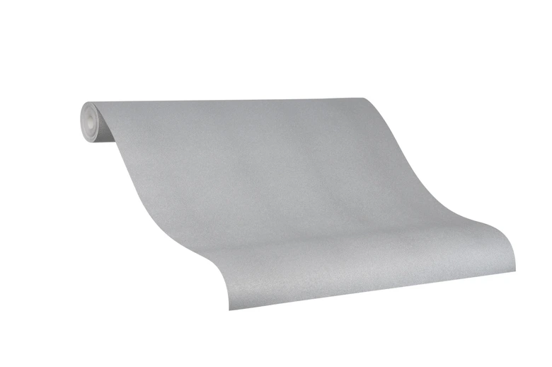 Non-woven wallpaper with small pearls silver plain by Harald Glööckler 