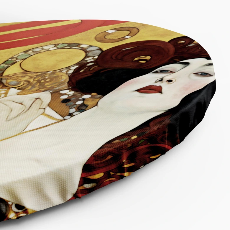 Rundes Leinwandbild - Schöne Frau - G. Klimt 