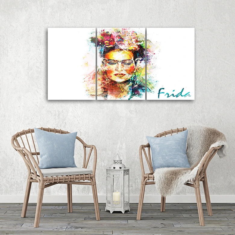 Leinwandbild 3-teilig, Frida Kahlo 
