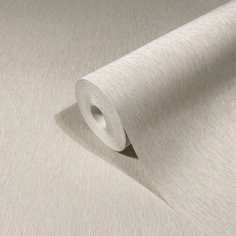 Vliestapete in einfarbiger, moderner Struktur beige Uni 