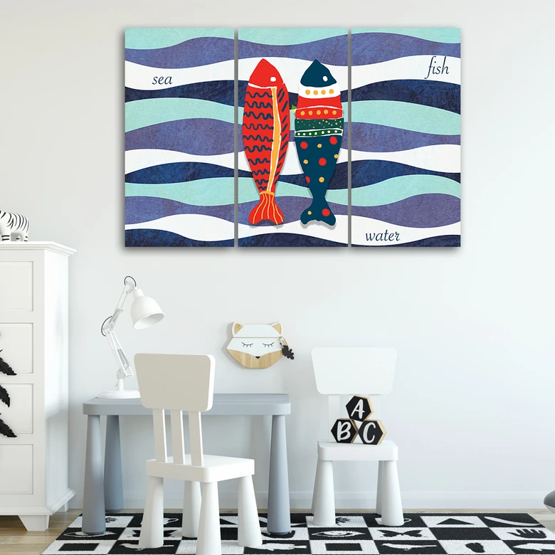 Leinwandbild 3-teilig, Raketen 