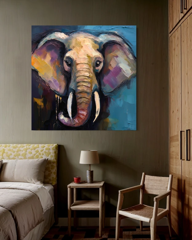 Leinwandbild Elefant Tiere Afrika 