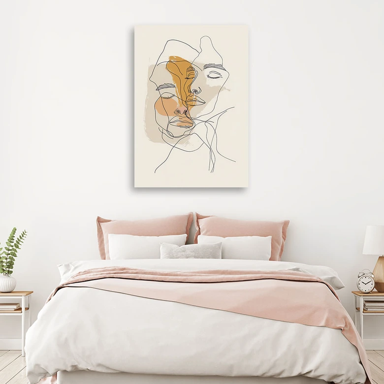 Leinwandbild, Minimalistische Umrisse 