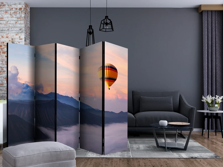 Paravent, Raumteiler freistehend, Trennwand - It Is Worth Dreaming II, 5-teilig - einseitig bedruckt - 225x172 cm 