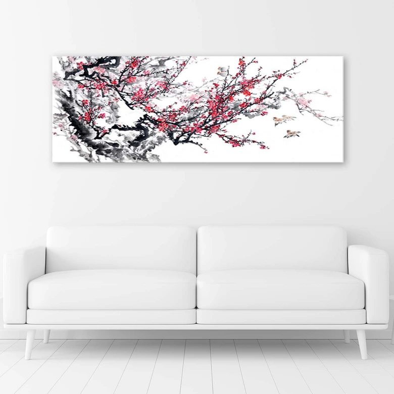 Leinwandbild, Japanische Kirschblüten 