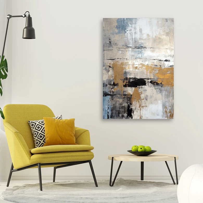 Leinwandbild, Abstraktion Gold Glamour 