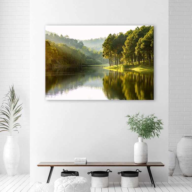 Leinwandbild, Landschaft Waldbaum Natur 