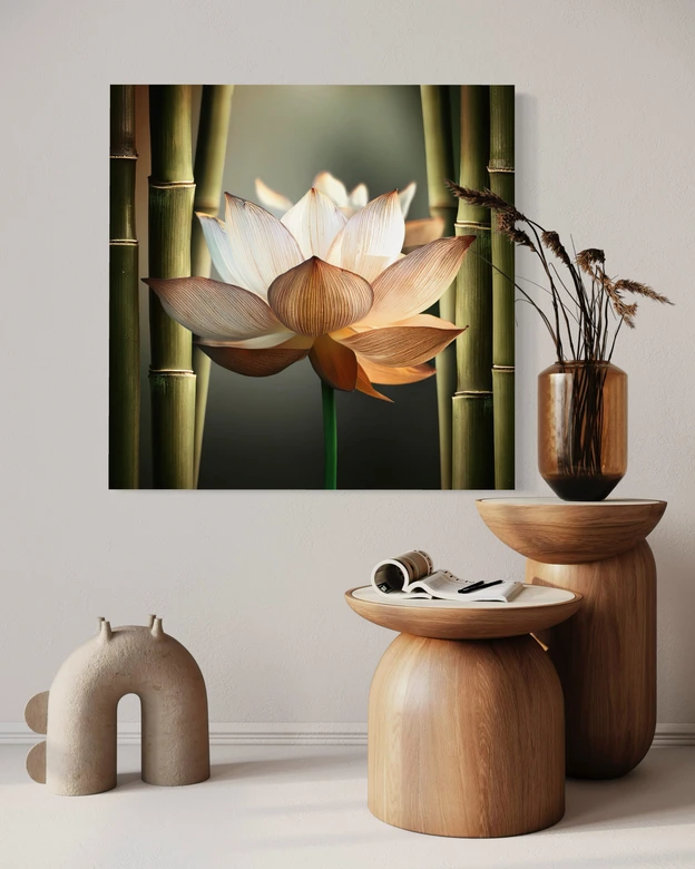 Leinwandbild Blume Zen-Bambus 