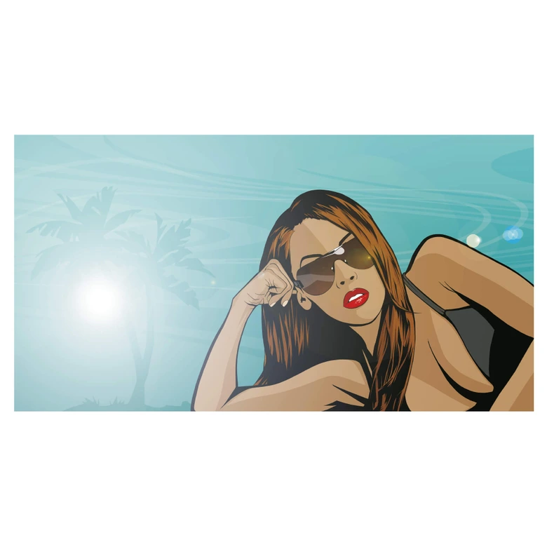 Wandtattoo Beach Girl 1 