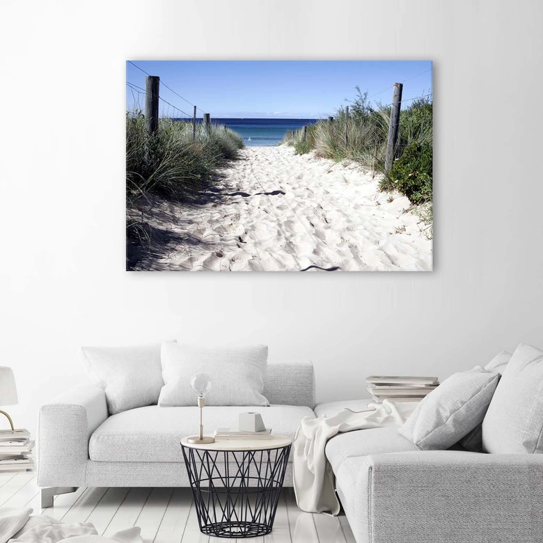 Leinwandbild, Strand Dünen Landschaft 