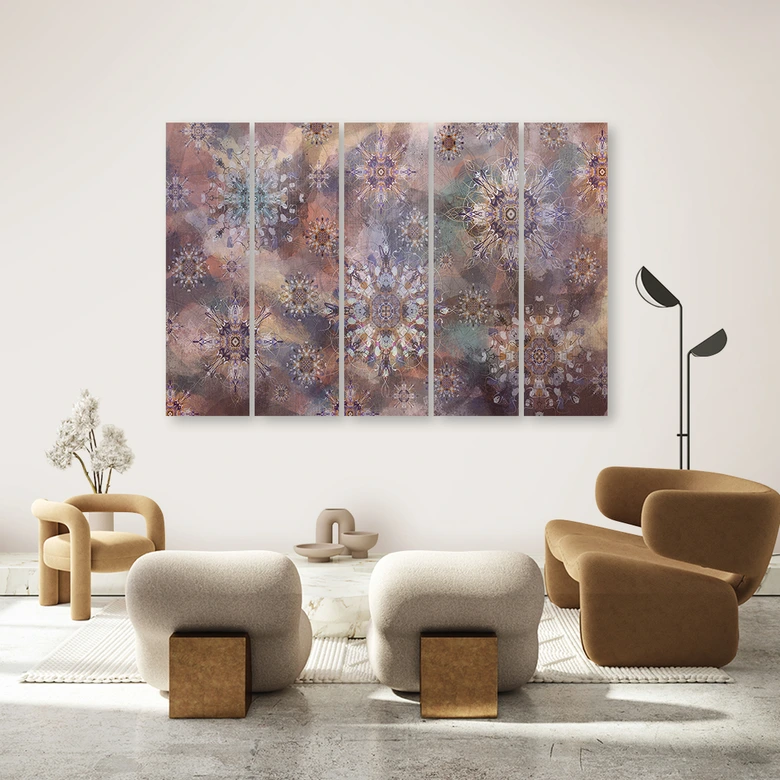 Leinwandbild 5 teilig, Mosaik der Sterne 