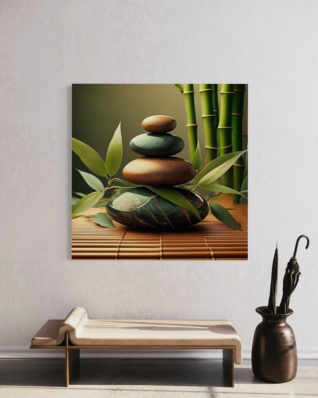 Leinwandbild Zen-Spa-Steine 