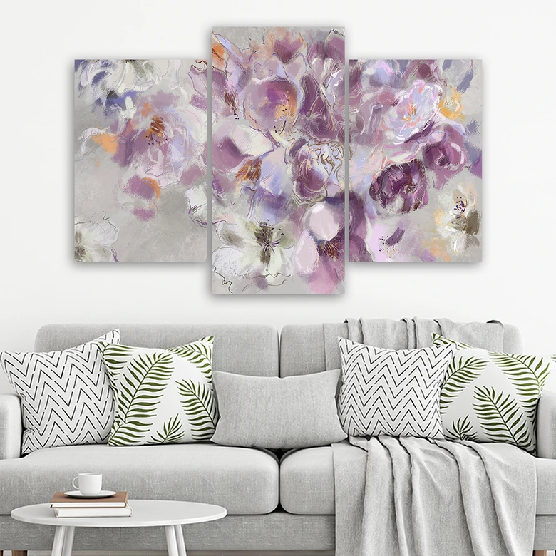 Leinwandbild 3 teilig, Iris Blume 