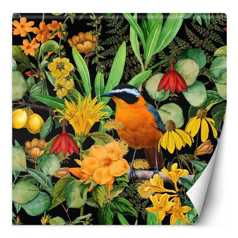 Fototapete, Bunte Dschungel Tropische Abstrakte Vogel Natur - Andrea Haase 