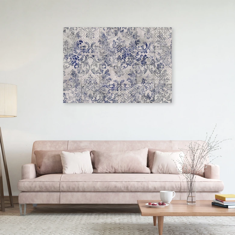 Leinwandbild, Mosaik Blau 