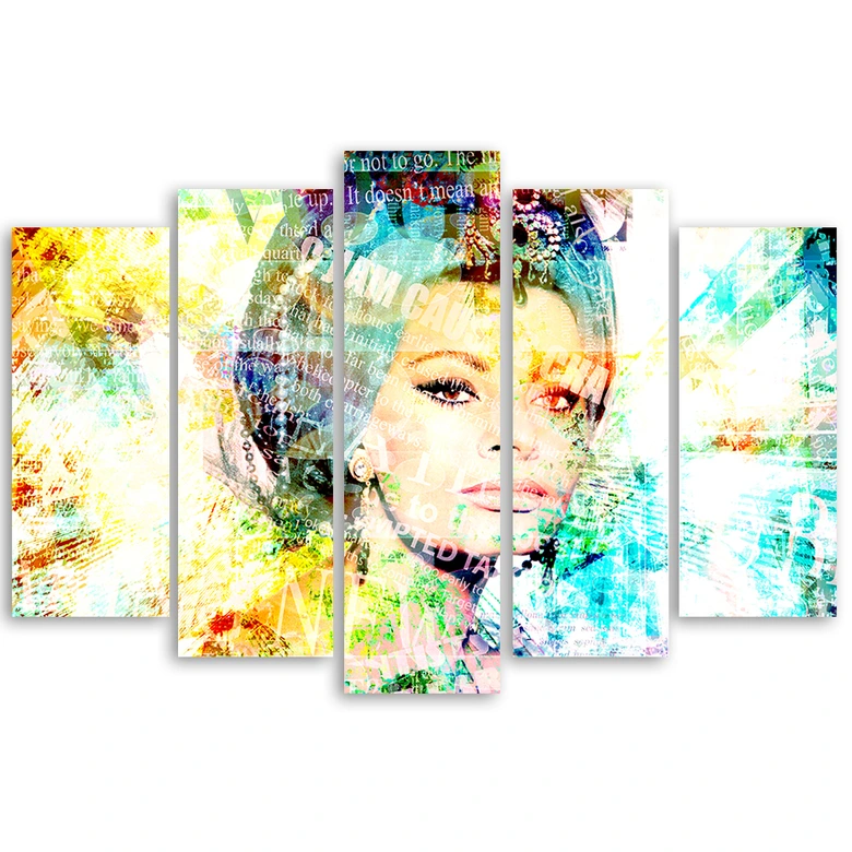 Canvas print 5 stuks, Sophia Loren 