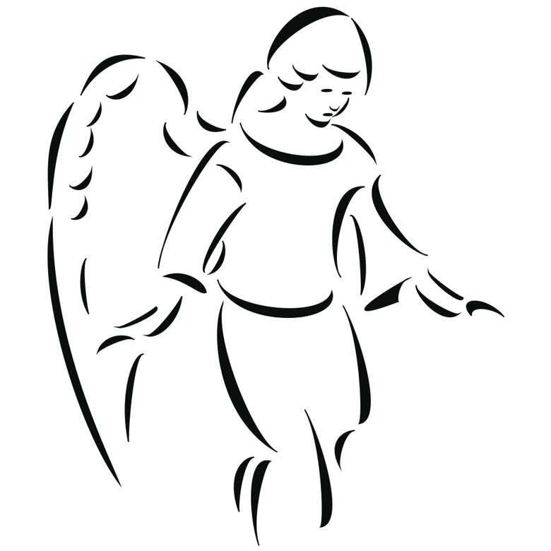 Sticker mural - Ange 4 