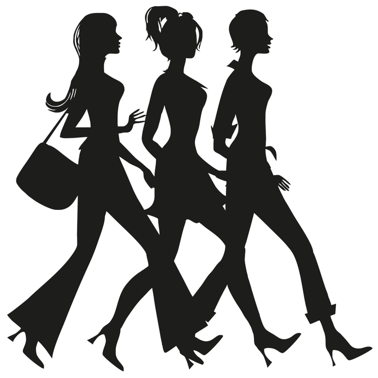 Girls Shopping Wall sticker 