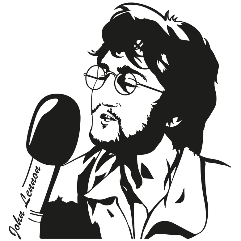 Sticker mural - John Lennon 