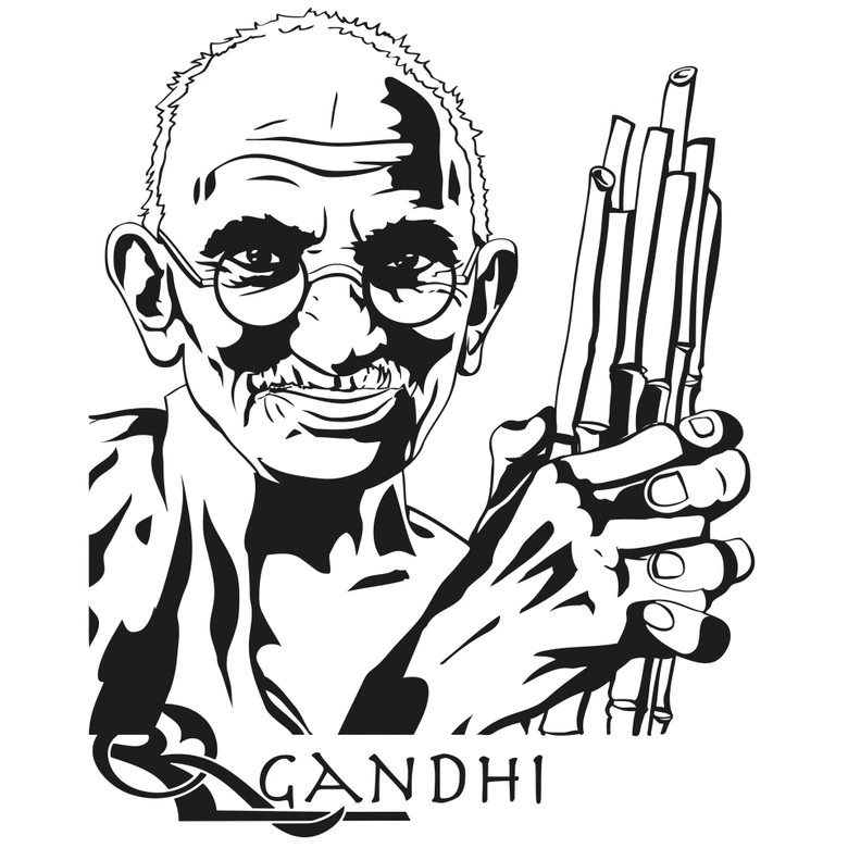 Wallsticker -  Mahatma Gandhi 