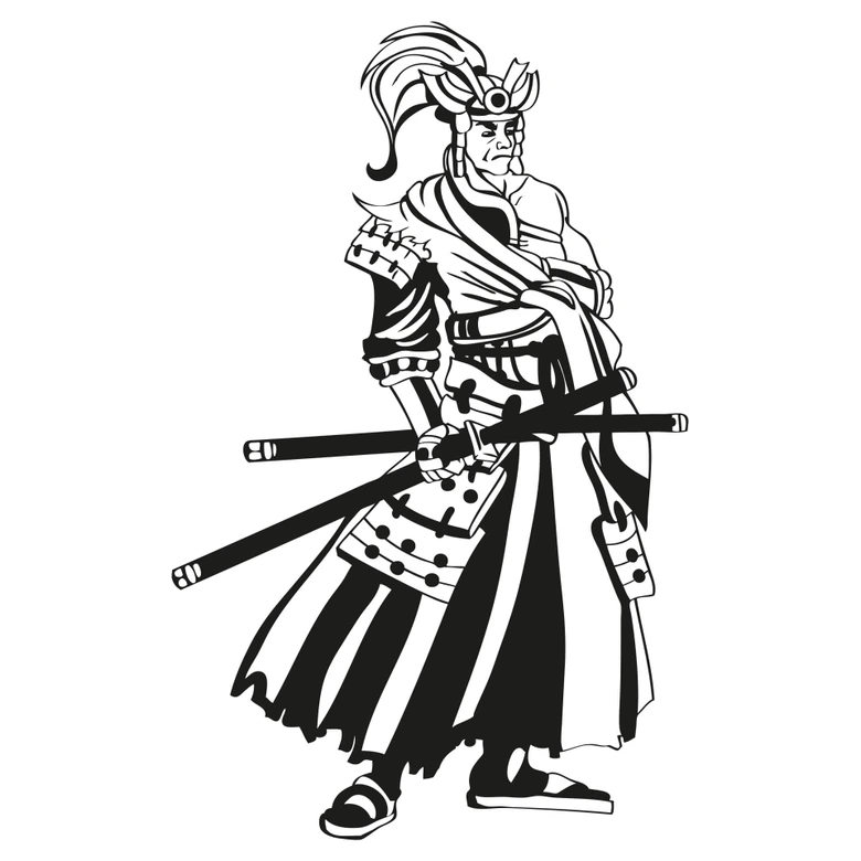 Sticker mural - Samourai 