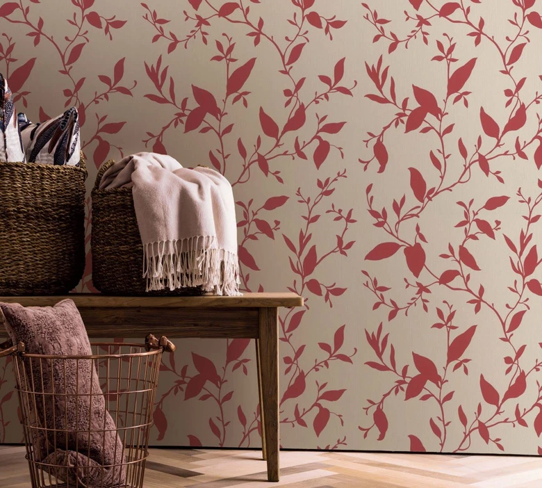 Vliestapete Floral Modern, Natur in Beige  