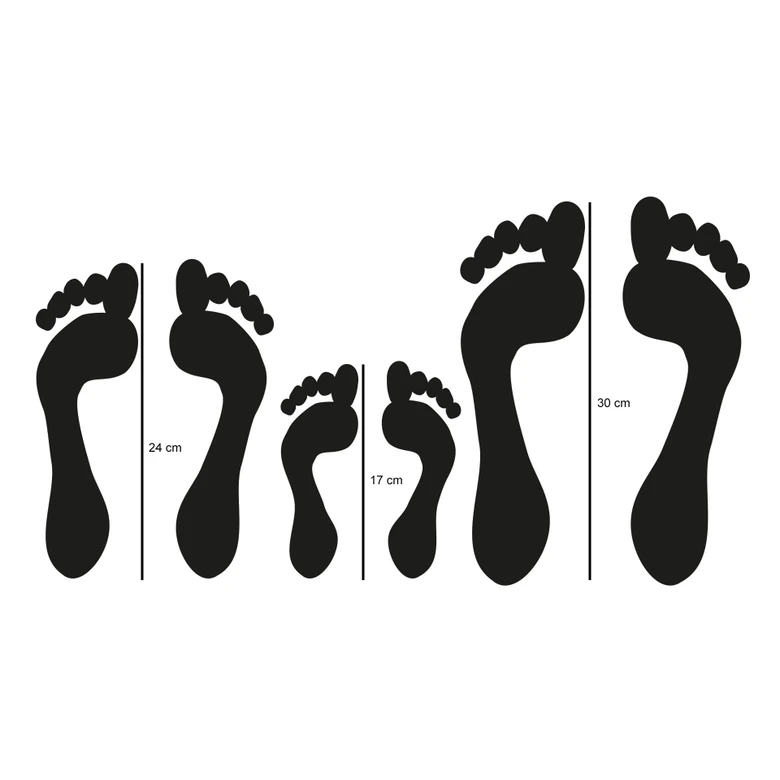 Wandtattoo Fuss Familie 