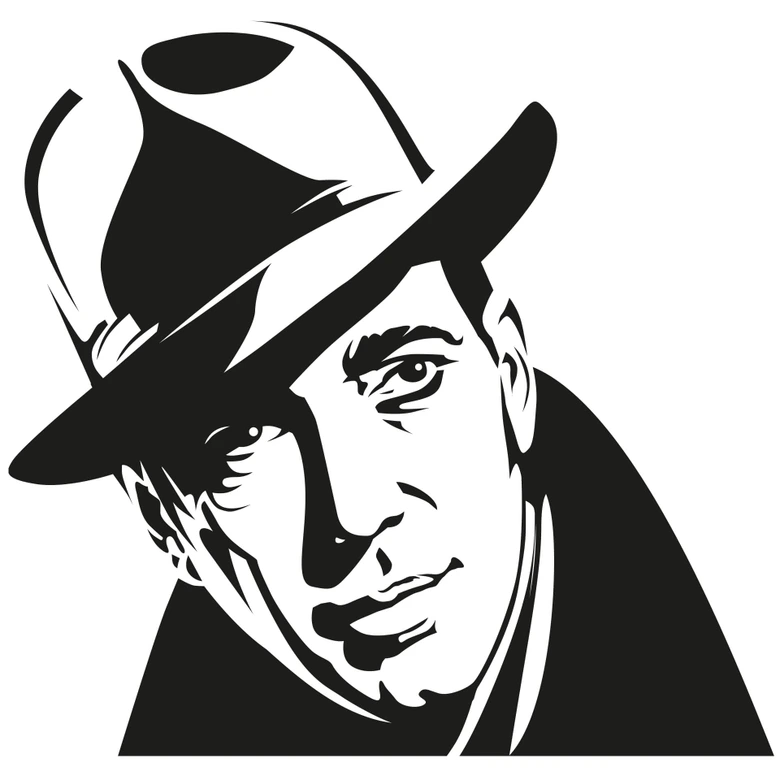 Wandtattoo Humphrey Bogart 