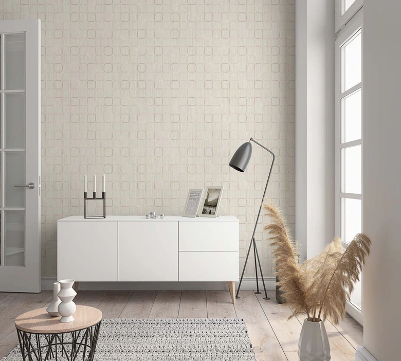 Vliestapete Abstrackt Grafisch Modern in Beige  