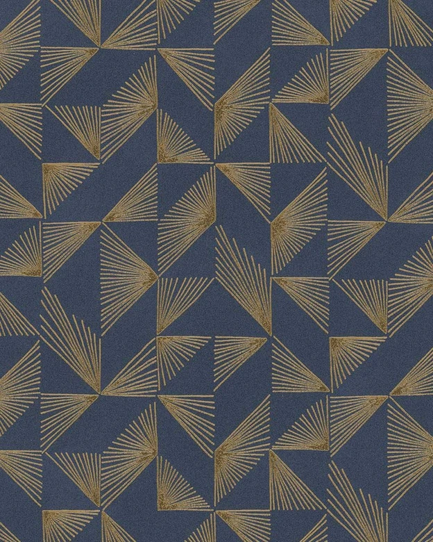 Vliestapete Grafisch Modern in Blau  