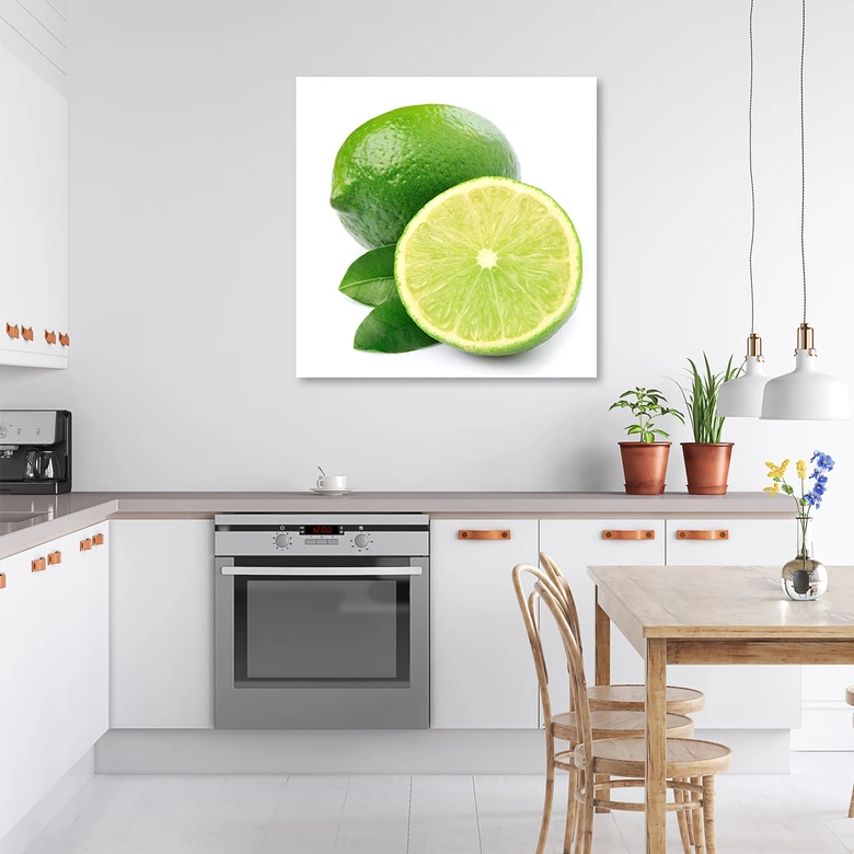 Leinwandbild, Limette Obst 