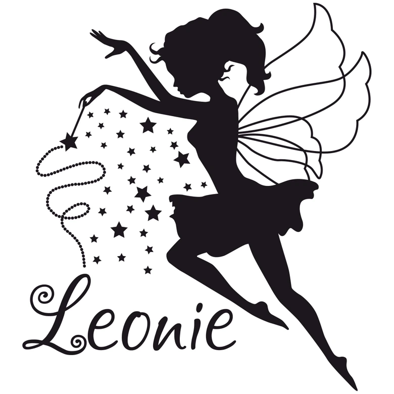 Fairy + Name Wall sticker 
