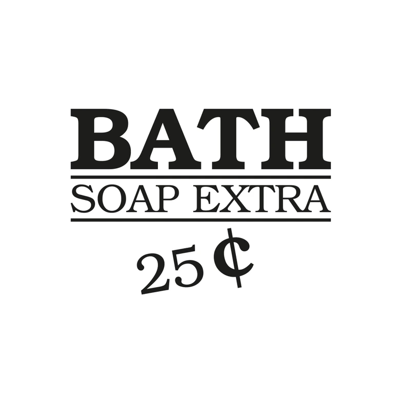Wandtattoo Bath - Soap Extra - 25 Cent 
