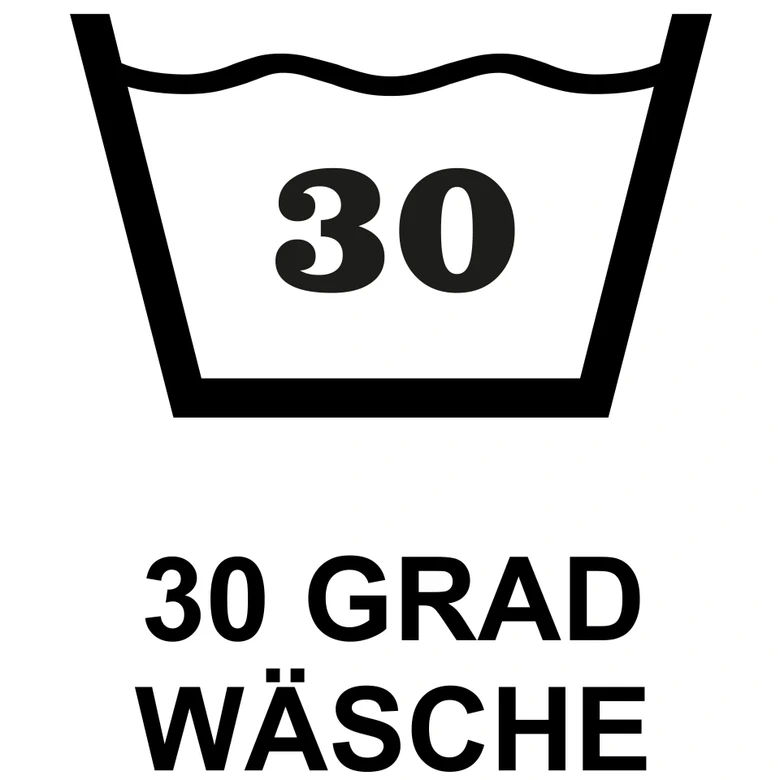 Wandtattoo Wäschezeichen 30 Grad 
