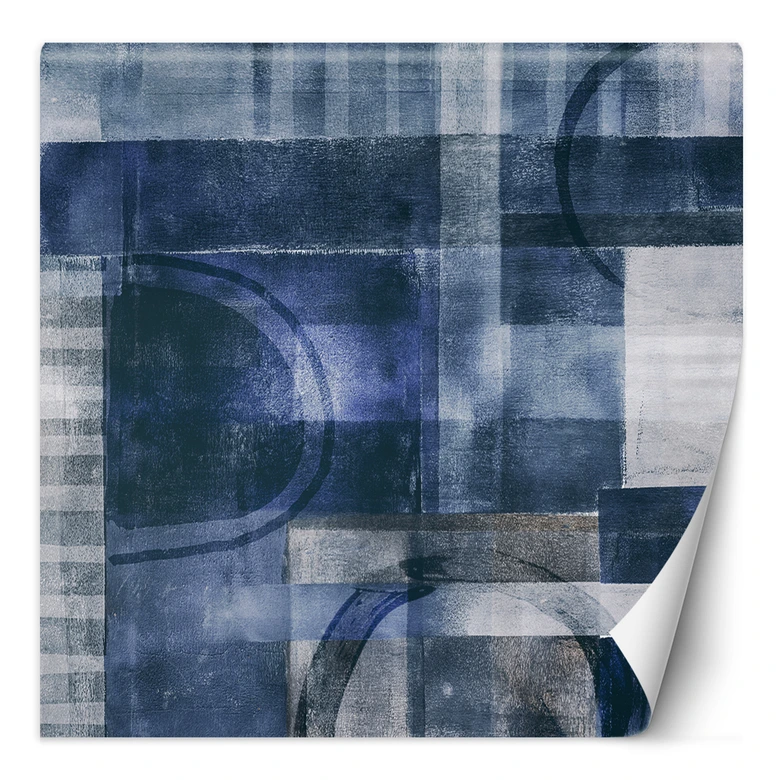 Fototapete, Blaue geometrische Abstraktion - Andrea Haase 
