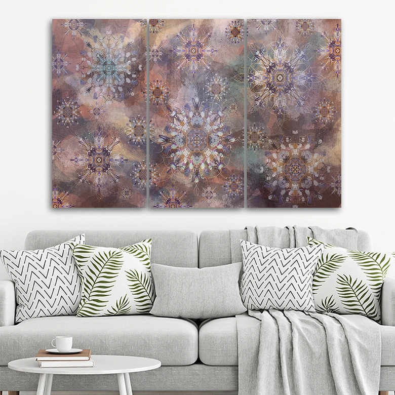 Leinwandbild 3 teilig, Mosaik der Sterne 