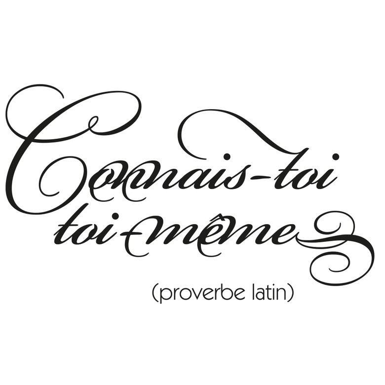 Sticker mural - Connais-toi toi-même 