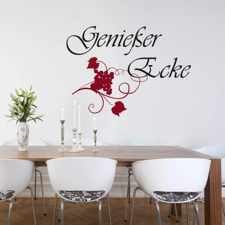 Wandtattoo Genießer Ecke 3 (2-farbig) 